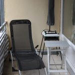 Relaxliege mit Sonnenschirm und Elekrtogrill der Ferienwohnung Anna 6a in Sankt Andreasberg im Harz